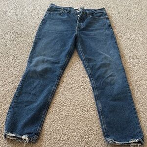 Agolde Dark Blue Straight Leg Jeans